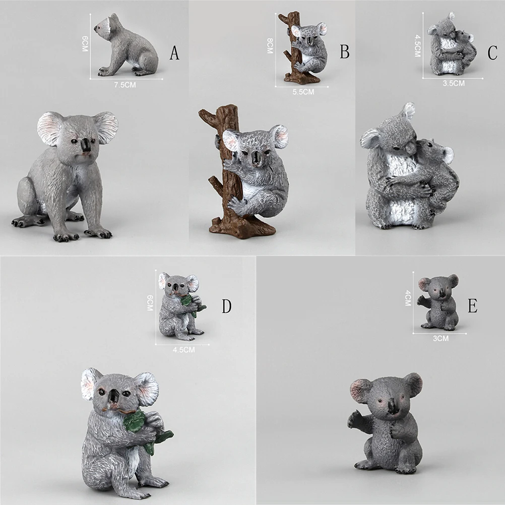 Игрушки коала медведь прочные из ПВХ моделирование животных модель фигурки и