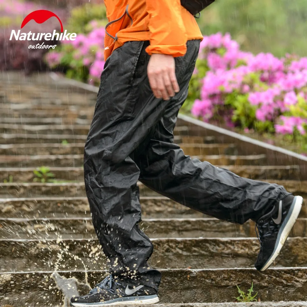 Naturehike impermeable pantalones de lluvia al aire libre senderismo río Trekking luz impermeable pantalones de las mujeres de los hombres de pesca moto nieve pantalones de lluvia