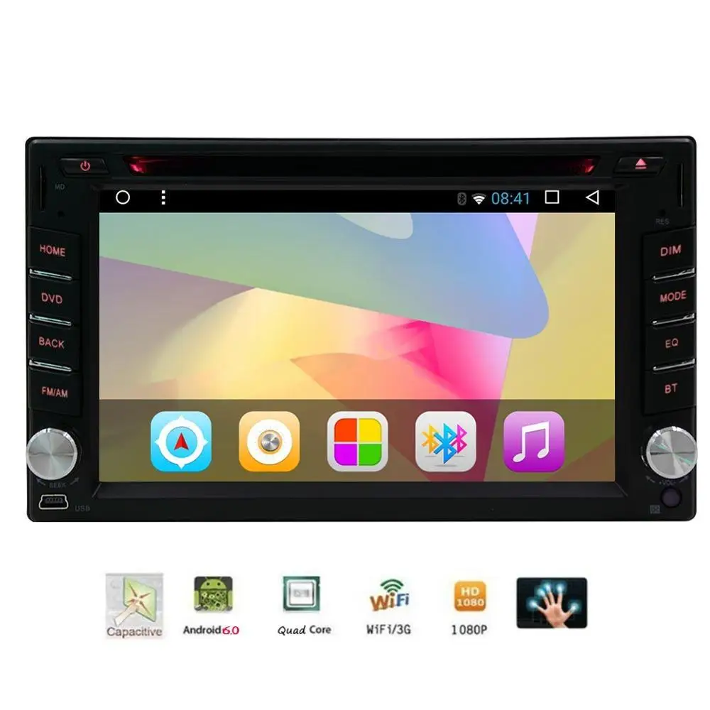 Car DVD font b gps b font Player in Dash Stereo Double Din Android 6 0