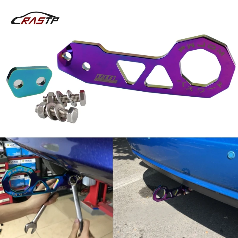 Лидер продаж задний буксировочный крючок RASTP Neo Chrome Passward JDM для Honda Civic Integra RSX с