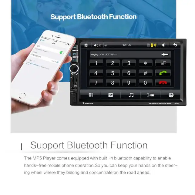Новое поступление " HD Bluetooth Сенсорный экран автомобиля gps стерео радио 2 DIN FM/MP5/MP3/USB/AUX jy22
