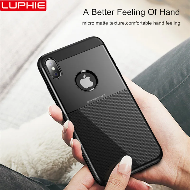 Роскошный ударопрочный чехол LUPHIE для iPhone X XS Max XR бронированные Чехлы мягкий из