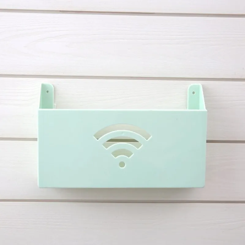 Wall Mounted Router Plastic Storage Box Rangement Wifi Bathroom Storage