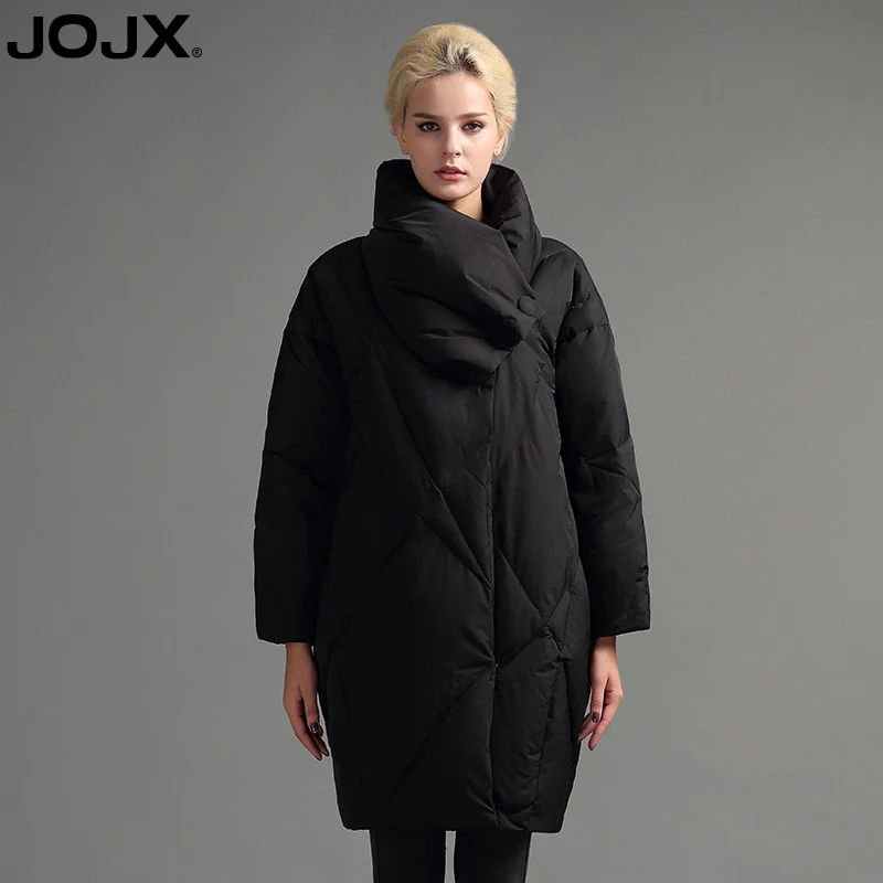 JOJX Женская куртка новая зимняя Европейская парка в стиле кокон Женская мода Свободный пуховик Толстое Зимнее теплое пальто