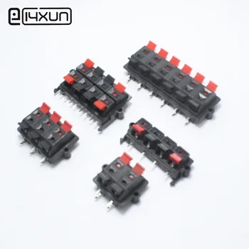 

1pcs WP External Banana jack WP4 WP6 WP8 WP12 Speaker Amplifier Wire Clip Audio Socket LED Spring Terminal Switch Black+Red