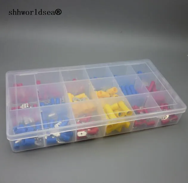 

shhworldsea 180pcs Free Shipping car Wire Connectors crimp terminal Electrical auto splices Wire insulation Terminal Set.
