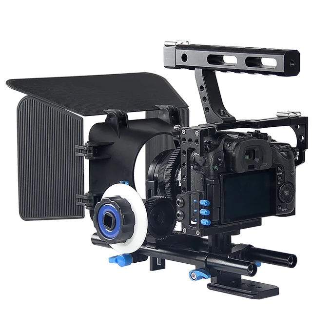$US $119.78  Professional Handle DSLR Rig Stabilizer Video Camera Cage/Follow Focus/Matte Box Kit For Sony A7S A