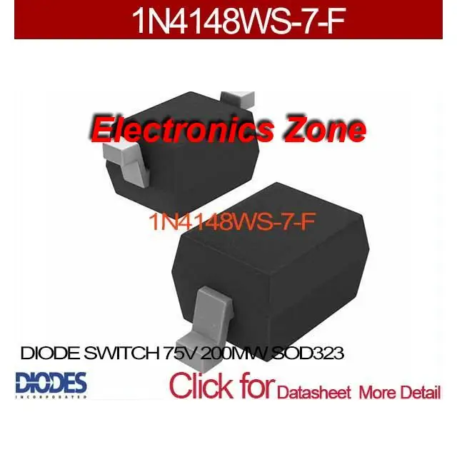 1N4148WS 7 F DIODE SWITCH 75V 200MW SOD323 1N4148WS 7 F 4148 1N4148WS