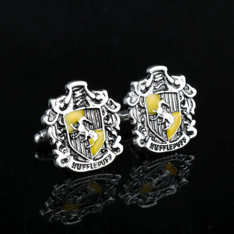 Хогвартс Волшебная школа гербовые запонки hp Gryffindor Hufflepuff Ravenclaw Слизерин запонка звенья школьный значок-40