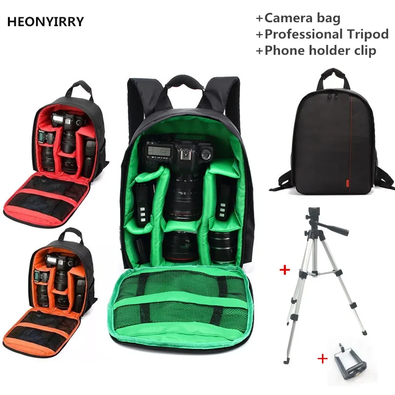 Waterproof Digital DSLR Camera Bag Camera Backpack for Video Camcorder Mochila Fotografia Double Shoulder Bags for