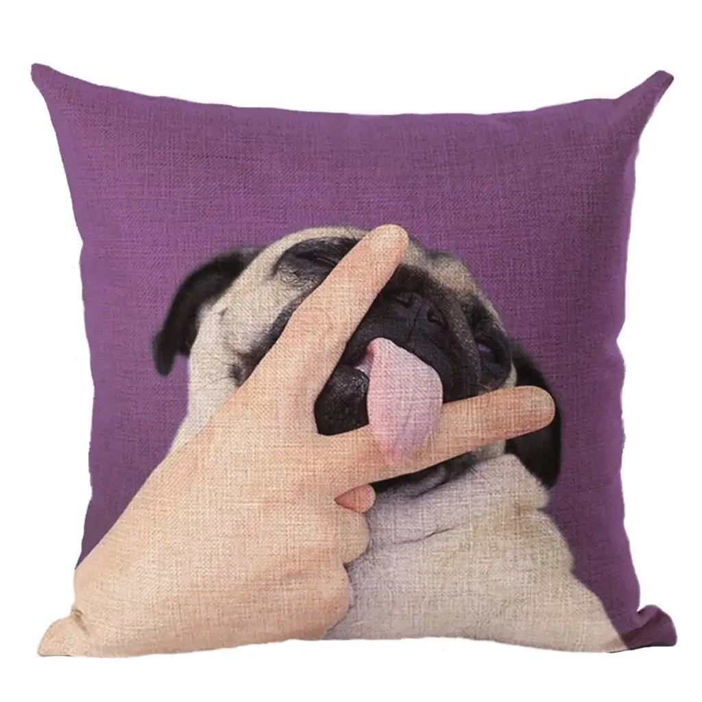 

HOT SALE pillow Covers Creative Pet dog Printing of Throw Pillow Case pillowcase Home Pillowcase,45*45CM purple