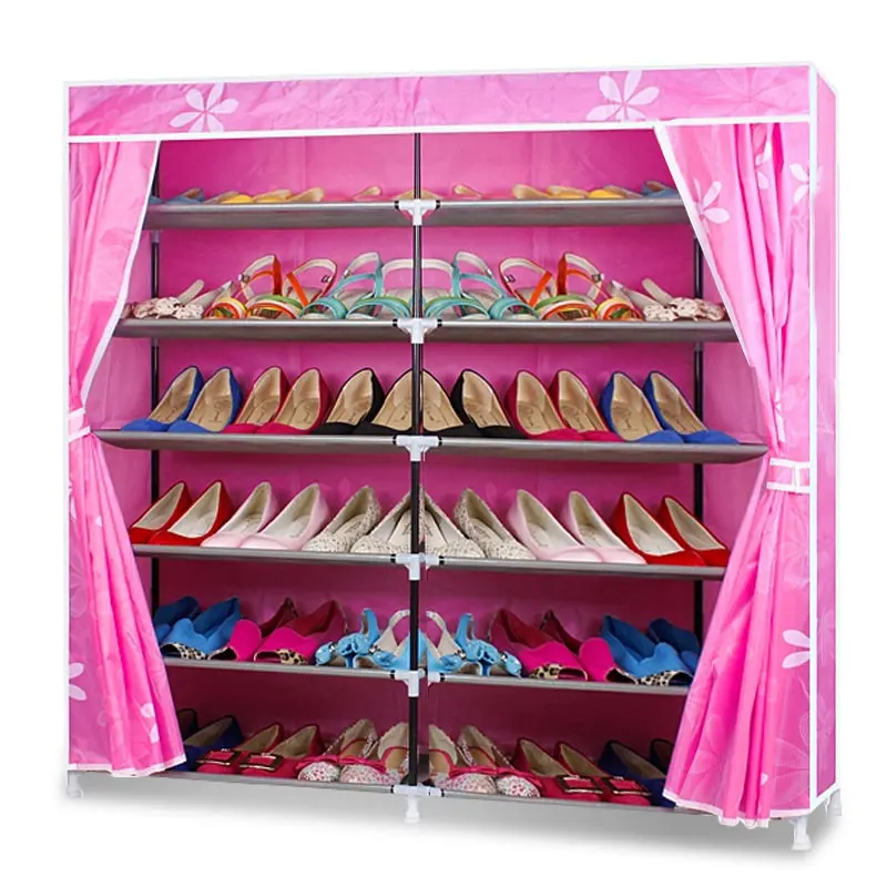 Оксфорд homestyle обувной шкаф Обувь Стойки хранения больших Ёмкость Мебель для дома DIY простой - Цвет: 3