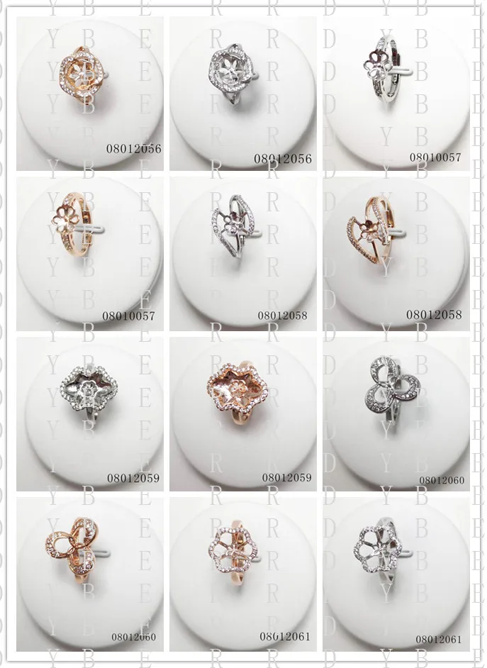 Набор Колец разных стилей, фурнитура для колец, регулируемые кольца, детали для ювелирных изделий, фурнитура для шарма, аксессуары для жемчужин Akoya Edison