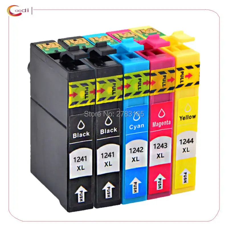 

5 шт., картриджи для принтера epson 124 T1241 T1242 T1243 T1244