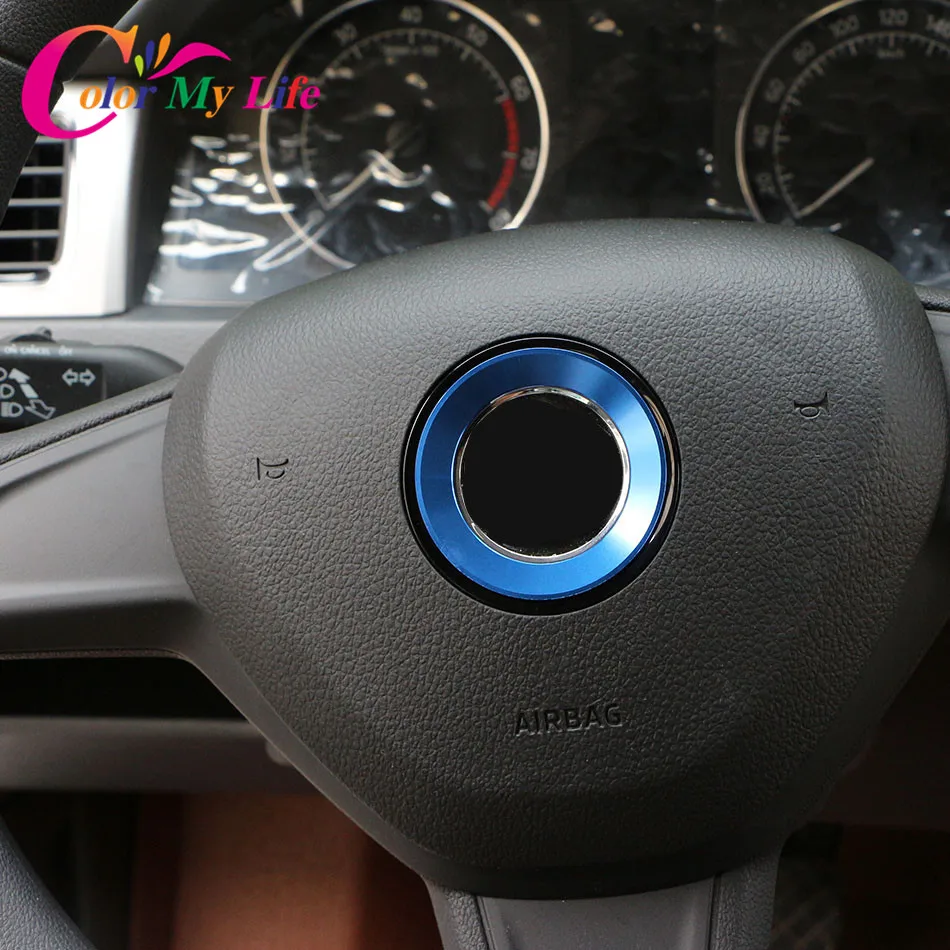 Цветная Защита рулевого колеса My Life круглая декоративная наклейка для Skoda Octavia A 7
