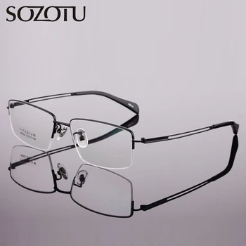 

Spectacle Frame Men Pure Titanium Eyeglasses Brand Myopia Prescription Computer Optical Clear Lens For Male Glasses Frame YQ319