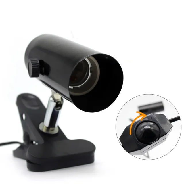 Heating Lamp Holder Clamp UVA+UVB 3.0 Lamp Set for Turtle Reptile Infrared Ceramic Light Bulb E27 Clip-on Base Habitat Lighting 3