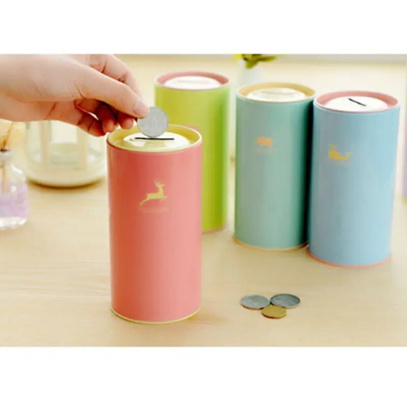 

Cartoon Metal Money Tin Piggy Bank Saving Box Coin Cash Case Pot Storage Gift