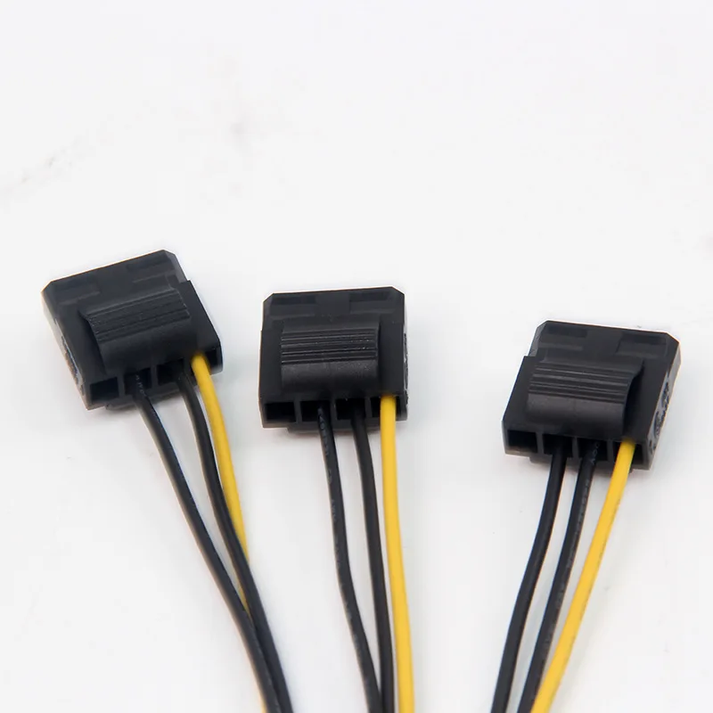 6 дюймов 3 x Molex 4 контактный на PCI Express Видеокарта Pci e ATX PSU кабель преобразователя