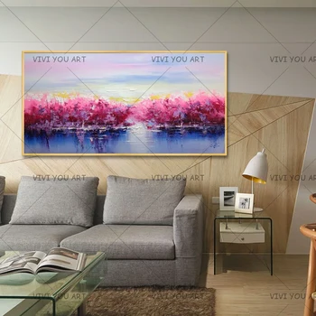 

Drawing knife painting oil painting, abstract on canvas 100% handmade color painting art modern art for home wall decoration