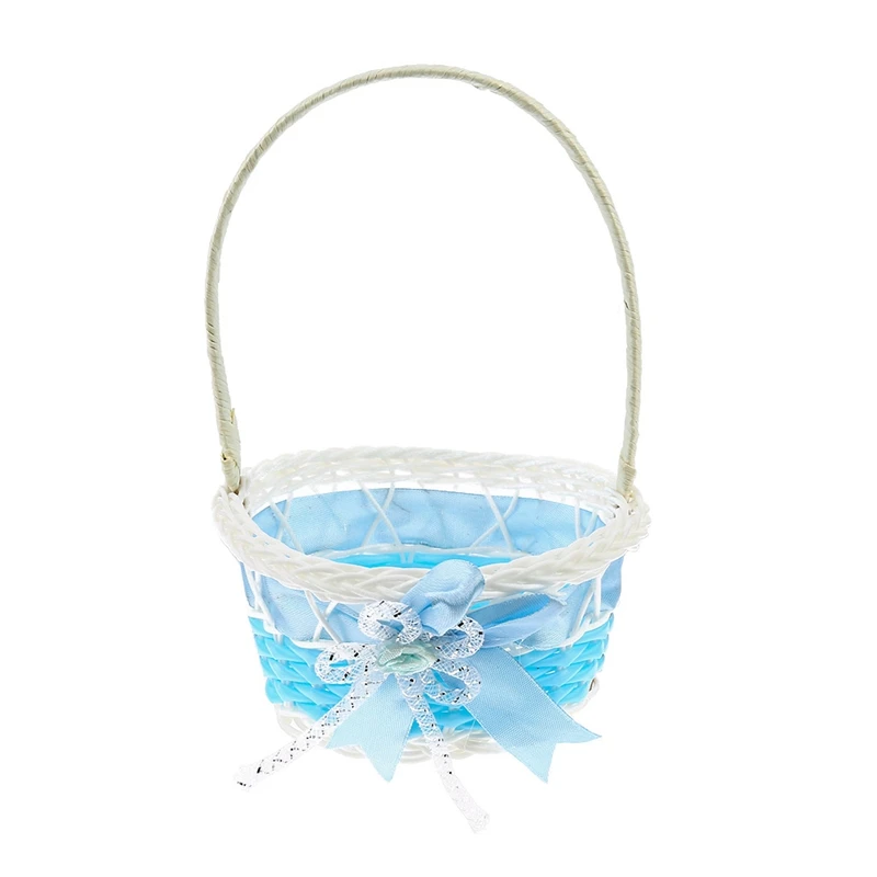 Mini Plastic Weaving Basket craft decor Simulate Fruit Rattan Storage Box For Cosmetics Tea Picnic Basket Organizer Handiwork