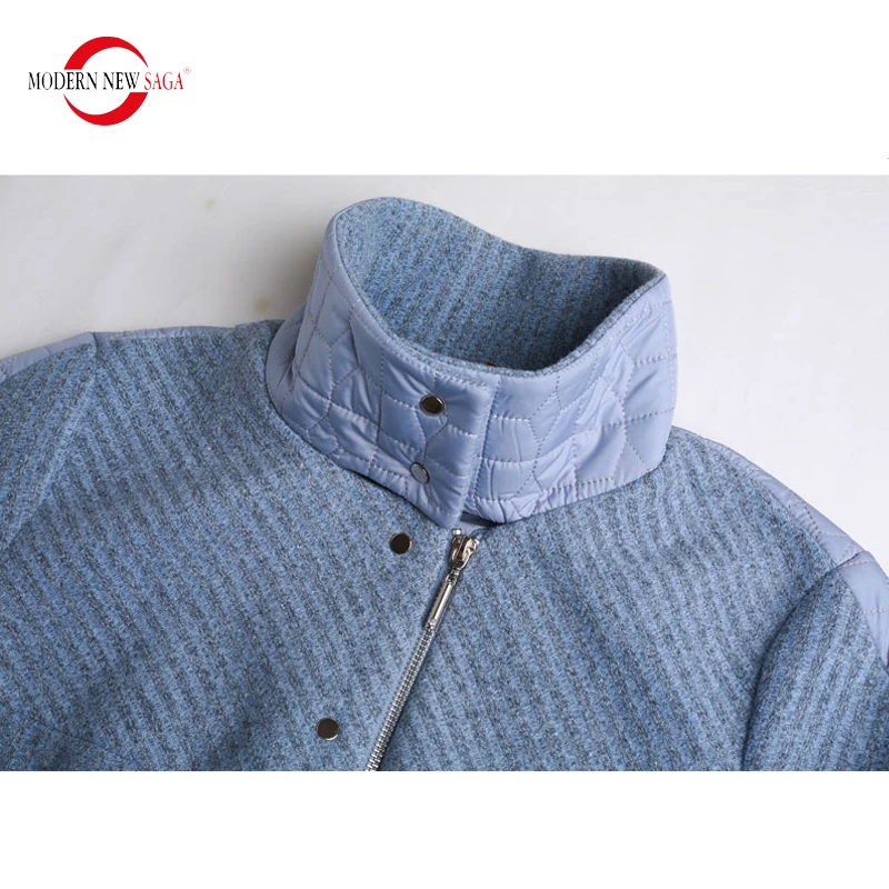 MODERN NEW SAGA 2019 Spring & Autumn Women Jacket Short Cotton Padded Parkas Female Turn-down Collar Coat Female Ladies Jacket