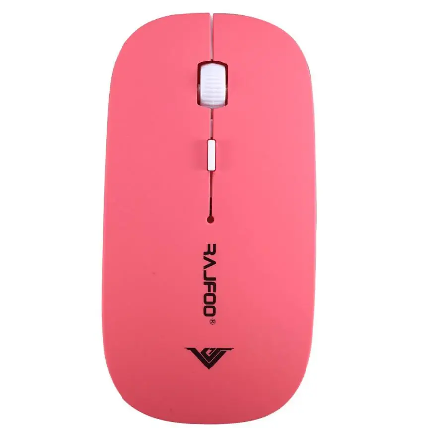 Mosunx USB Беспроводная игровая мышь 2400 dpi 4 кнопки оптическая мышь для ПК ноутбука модный дизайн Прямая - Цвет: Розовый