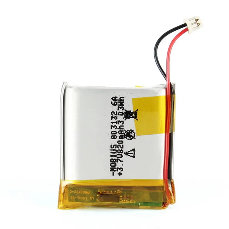 Высокое качество перезаряжаемая Lipo батарея Mobius 2 камера 3,7 V 820mAh 1S LiPo батарея для RC гоночных дронов