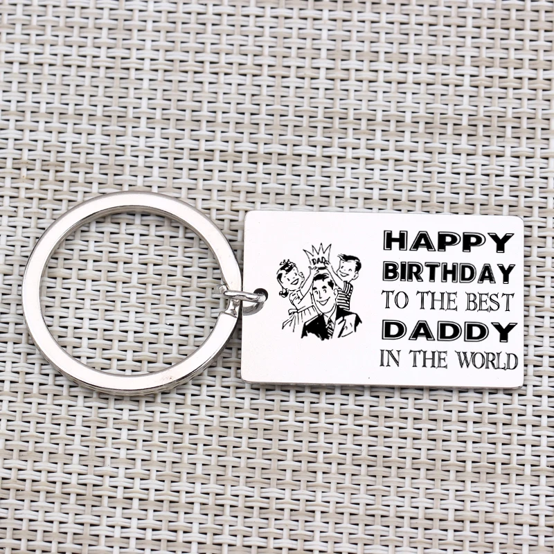 Joyeux Anniversaire Au Meilleur Papa Du Monde Porte Cles Famille Amour Serie Fete Des Peres Cadeau D Anniversaire Pour Papa Mode Homme Aliexpress