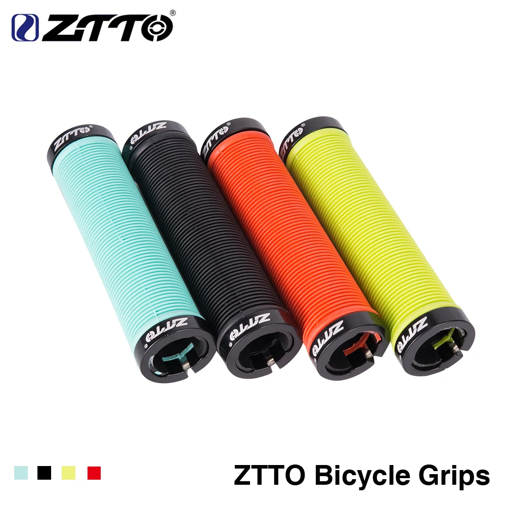 1 زوج ZTTO MTB المقود القبضات سيليكون هلام قفل على مكافحة زلة القبضات ل MTB للطي الدراجة الجمجمة تصميم دراجة أجزاء AG15