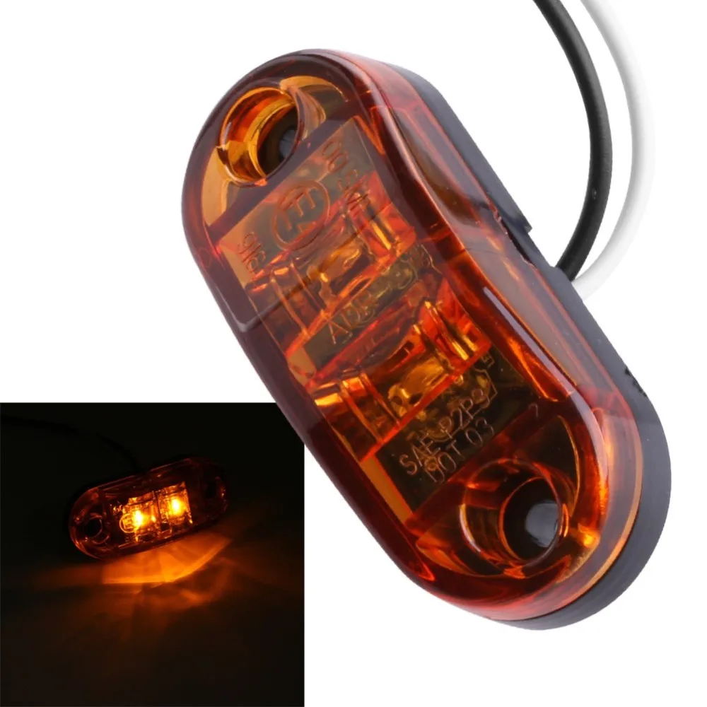 Yellow Side Marker Clearance Light Lamp Car Truck Trailer Caravan 10