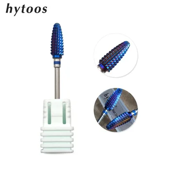 

HYTOOS 1Pc Purple Coating Tornado Tungsten Carbide Nail Drill Bits 3/32" Manicure Cutter Drill Accessories Nail Milling Tool