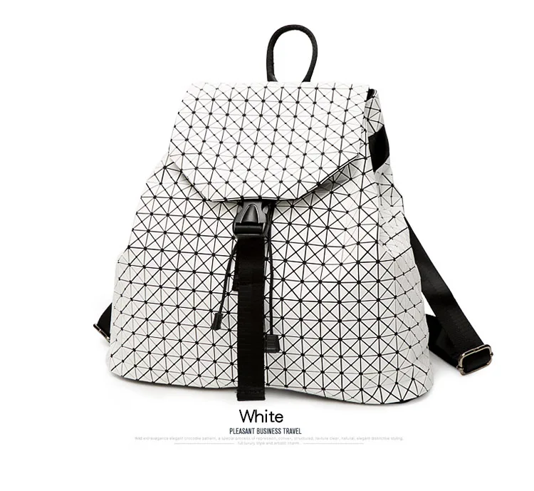 Lasen bag 2017 BaoBao Silica gel backpack female Fashion Girl Daily backpack Geometry Package Sequins Folding Travel Bags (17)