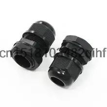 2 Шт. PG13.5 Тип Черный Твердый Пластик Водонепроницаемый Кабельный Ввод Разъем Голову