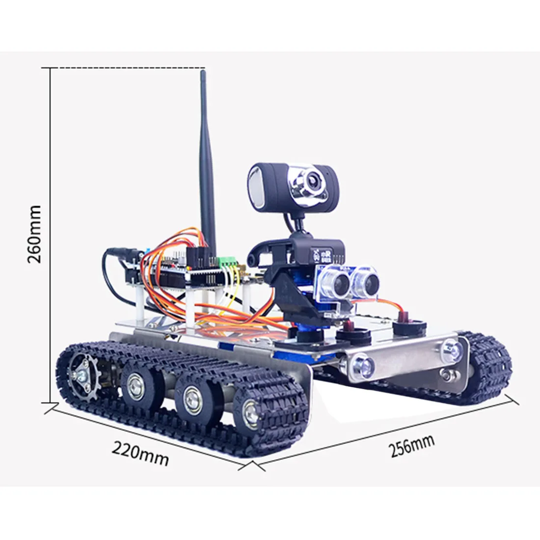 Программируемый робот DIY Wifi шасси из нержавеющей стали трек Танк автомобиль с графическим программированием XR блок Linux стандартная версия