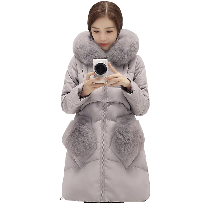 5XL Fox Fur Collar Women Caot 2018 New Winter Coat Women Duck Down Jacket Very Warm Winter Jacket Thickening Warm Women Parkas 5XL Fox Fur Collar Women Caot 2018 New Winter Coat Women Duck Down Jacket Very Warm Winter Jacket Thickening Warm Women Parkas
