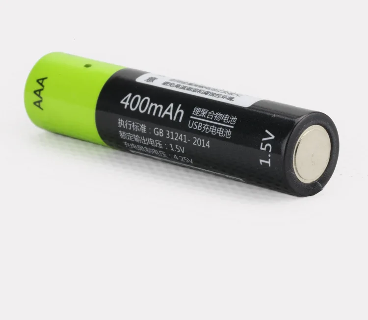 Cncool 10pcs/lot 1.5V AAA 400mah li-polymer li-ion lithium rechargeable battery USB battery with USB charging line