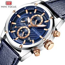MINIFOCUS Sport Watch Men Waterproof Leather Strap Chronograph Men's Wristwatch Quartz Wrist Watches Men Luxury Brand Male Clock MINIFOCUS Sport Watch Men Waterproof Leather Strap Chronograph Men's Wristwatch Quartz Wrist Watches Men Luxury Brand Male Clock