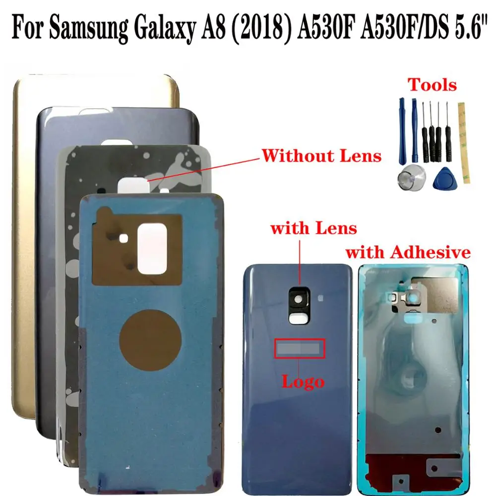 

Shyueda Orig 5.6" For Samsung Galaxy A8 (2018) A530F A530 Back Door Housing Battery Cover with Lens Tools Adhesive