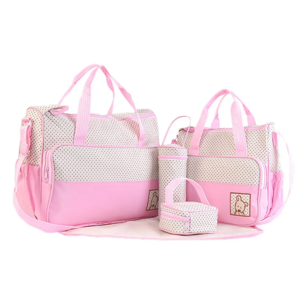Aelicy Мода 5 шт./компл. Multi функция для женщин сумки на плечо высокое качество для мамы Мумия средства ухода за кожей будущих мам подаро - Цвет: Розовый