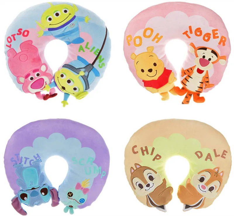 

Cute Cartoon Lilo and Stitch Scrump Plush U Shaped Neck Pillow Soft Travel Car Pillows