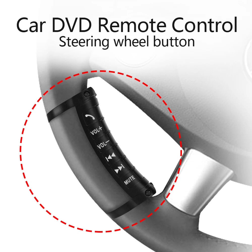 Multi-function Car steering wheel remote controls use for control 2 DIN DVD player universal wireless Bluetooth remote control