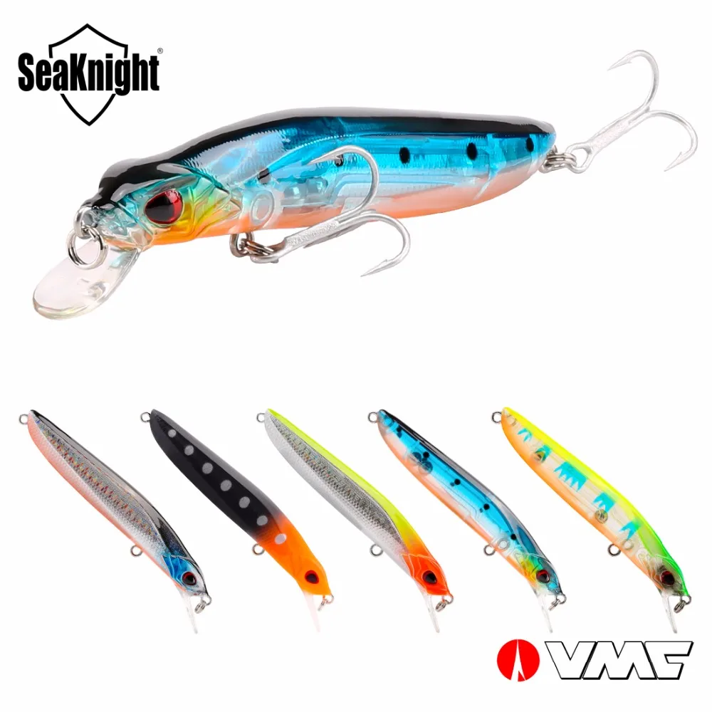 

SeaKnight SK036 Minnow Hard Fishing Lure 5Pcs/Lot 8.5g 90mm 3.54in Artificial Bait With VMC Hook 0-1.0M Depth Floating Lure