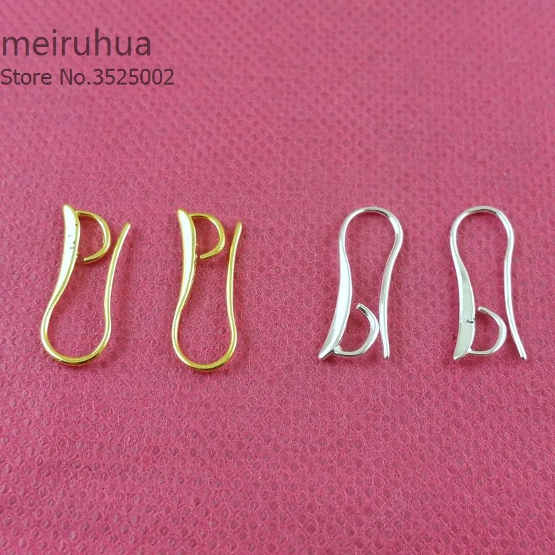 20pcs/lot Silver/gold 8*23 Copper Ear Wires With Hoop Earring Hooks