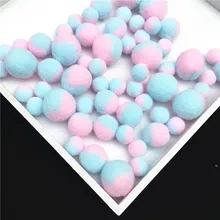 15 мм до 30 мм 20 г смешанный размер градиентный цвет помпон мех поделки DIY мягкие помпоны Свадебные украшения/аксессуары для шитья на ткани