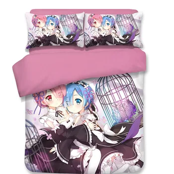 

Rem 3D Cartoon Anime bedding set Two dimensions duvet cover Twin Double Queen King comforter bedding sets bed linen (NO sheet)