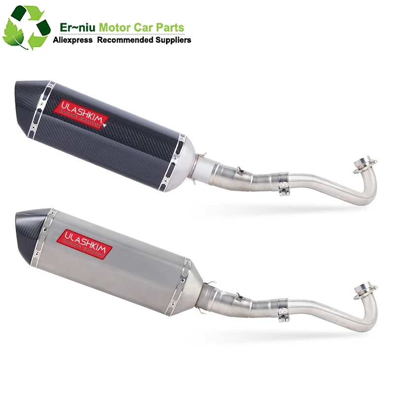 

Carbon Fiber Exhaust Muffler Escape And Middle Link Pipe Full System Slip On For yamaha XMAX300 X MAX300 XMAX300 2017-2018
