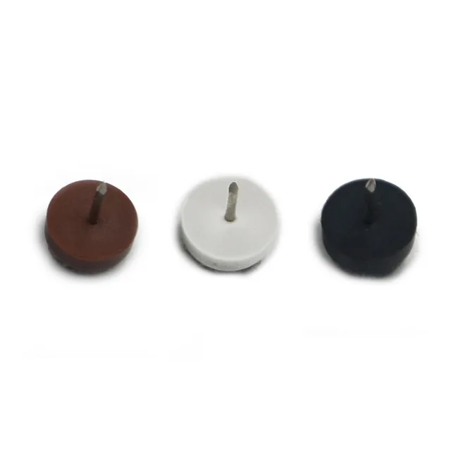 12pcs 15mm Mix 3 Colors Chair Round Felt Glide Nail Soft Bottom 12pcs 15mm Mix 3 Colors Chair Round Felt Glide Nail Soft Bottom Furniture Feet Pad Plastic Hardware