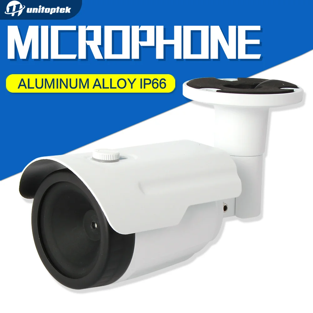  CCTV Audio Pick Up Microphone Waterproof DC 12V Mic Sound Pickup Adjustable Aluminum Alloy Housing IP66 For Surveillance Camera 