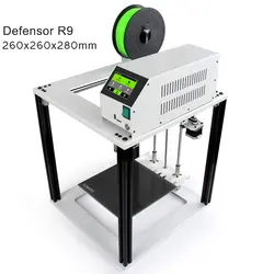 Noulei Сенсорный экран легко 3D-принтеры Defensor R9 большой Размеры cube металлический Алюминий Frame Impresora 3 D DIY Kit для начинающих
